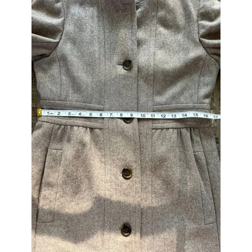 J.Crew Wool Blend Coat Beige Women's 8